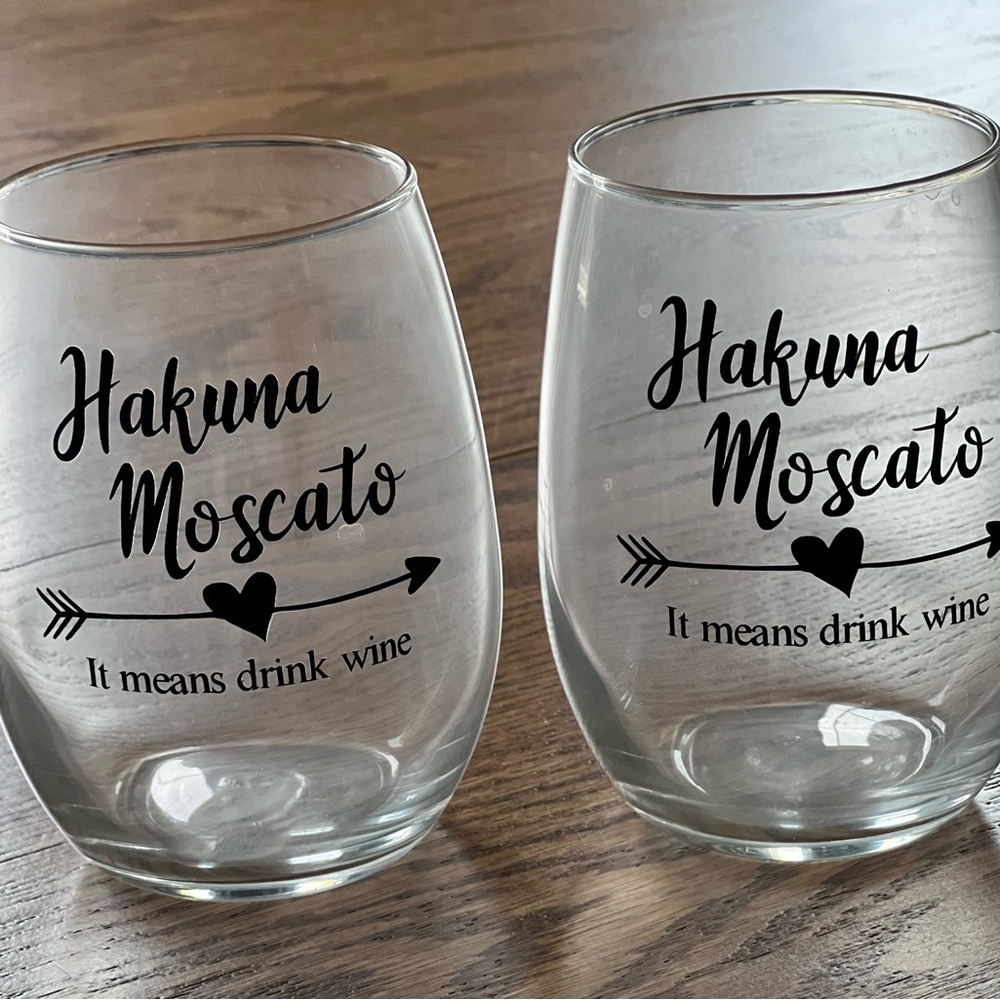Source Unknown Hakuna Moscato Stemless Glasses - Set of 2
